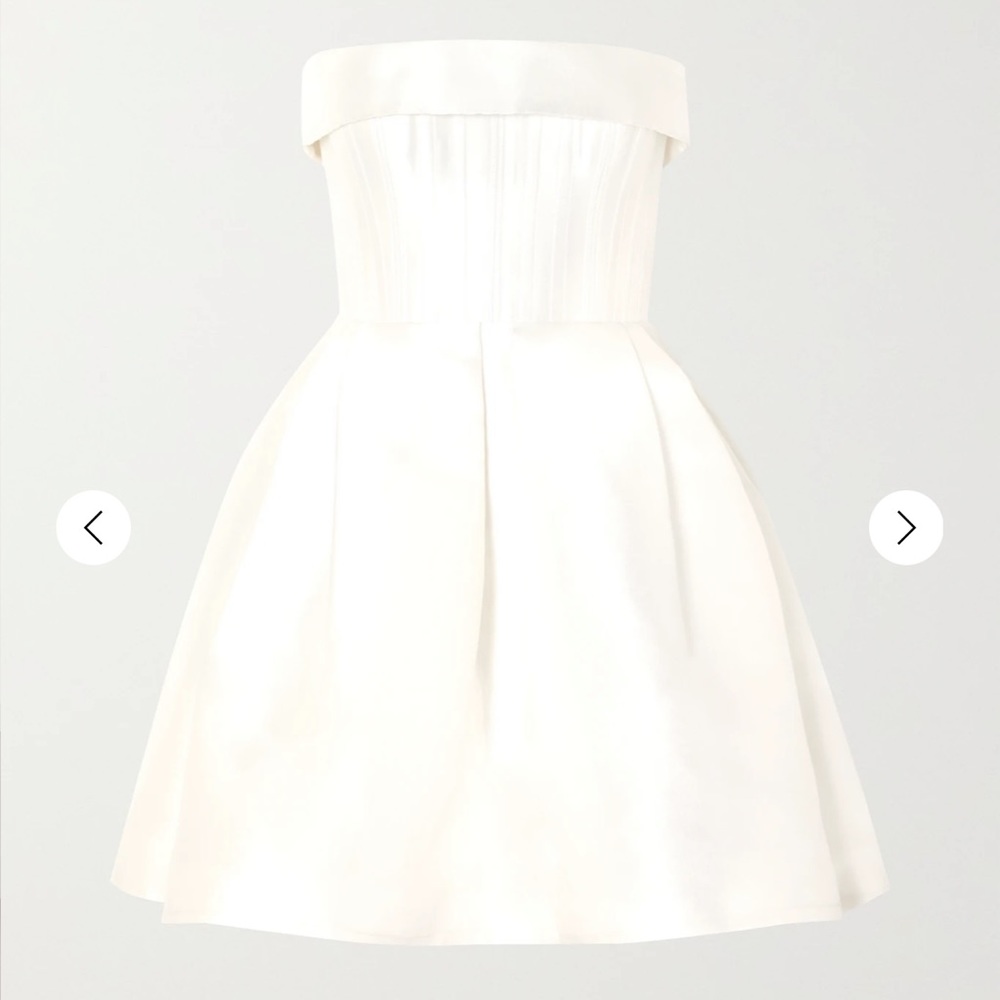 Alex Perry Elyse strapless silk-faille mini dress
